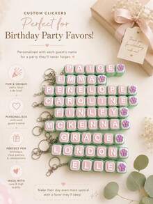 Ultimate Personalized Name Fidget Clicker. 3D Printed, CLICKER Keychain, Party Favor, Clicky Sensory ASMR Gift - Multicolor - View 6