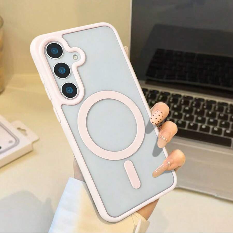 透明極簡親膚手機殼,適用於 Galaxy S22 22 23 24 Plus 25 25 Plus 26 26 Plus 26 Ultra - 粉色 - 查看 1