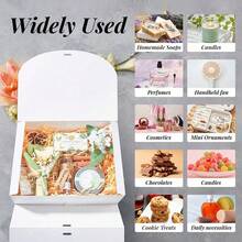 10個緞帶紙禮品盒 (10.6x7.8x3.15 英吋) - 婚禮生日 | 多色禮品包裝，適用於求婚、週年紀念、伴娘邀請盒、婚禮裝飾禮盒、DIY手工、化妝品收納 - 彩色 - 查看 2