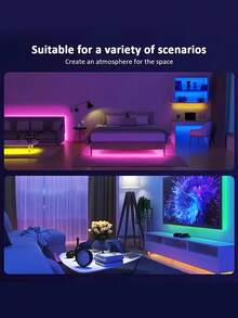 5V USB RGB Colorful LED Light Strip With 44-Key Infrared Remote Control, Color-Changing Flexible Self-Adhesive Light Bar, Suitable For TV Background, Gaming Desk, Bedroom, Home Party Atmosphere Decoration - Multicolor - View 3