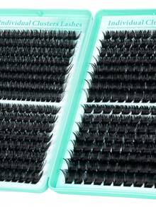 ISEEN 432pcs Eyelash Book, Soft Comfortable High Quality DIY Cluster False Eyelashes, Single Eyelash Home DIY False Eyelash Set - D - View 4