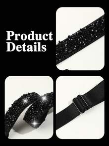 2/4/6pcs Rhinestone White Diamond Shiny Elegant Women's Lingerie Shoulder Straps - Multicolor - View 5