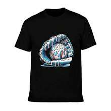 Baseball Drip Ice Cream Sprinkles Baseball Glove T Shirt 180g - 款式 - 查看 6