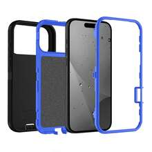 Durable Shockproof Protective Case For Phones - Black/Blue, Heavy-Duty Dual-LayercShock-Absorbing Protective Shell, With Port Dust-Proof And Scratch-Resistant, Compatible With IPhone Series, Unisex, Everyday Use - Black Blue - View 8