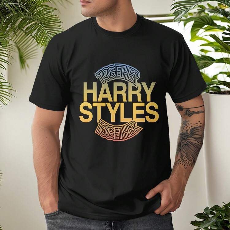Harry StylesAAA  Tour 2026 T-Shirt, 2 Sided Concert Tee - Black - View 2