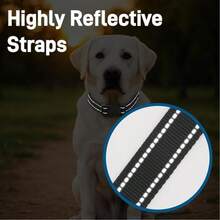 Cat & Dog Reflective Collar, S/M/L, With Detachable Locator Silicone Protective Sleeve, Reflective Nylon Dog Collar - Pet Training Collar - Padded, Soft & Comfortable, Suitable For Large, Medium & Small Dogs - Durable - Multicolor - View 4
