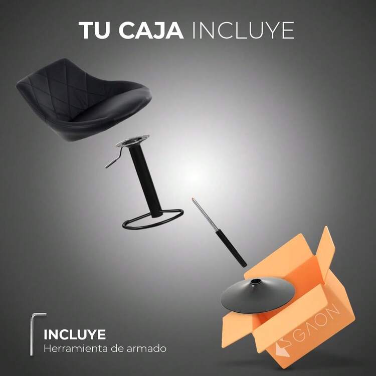 Sillas de Bar y Barra de Cocina con Respaldo y Reposapies de Altura Ajustable - Bancos Taburetes para Bar con Asiento Acolchado Diseño Elegante Set de 4 Piezas Negro + Kit de Armado - Blanco - Añade 7