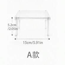 1套3件透明壓克力蛋糕架，現代正方形可堆疊可拆卸堅固支架，透明甜點杯子蛋糕展示架，食物盛放托盤，適用於婚禮生日派對宴會甜點桌裝飾 - 無色 - 查看 14