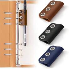 Detachable Loose-Leaf Notebook Leather Pen Holder, Loose-Leaf Notebook Pen Sleeve, Office Books And Notebook Pen Clip - Pen Clip - View 1