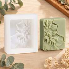 1/2PCS Flower Soap Mold Set Silicone Flower Candle Mold Handmade Soap Making Mold DIY Craft Supplies Floral Resin Casting Mold For Home Decoration Gift Making - Flower - View 5
