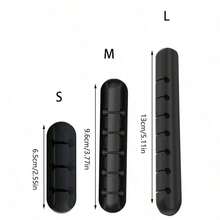 Desktop Cable Organizer, Multi-Slot Self-Adhesive Cable Management Clips, Flexible Silicone Clips Securely Hold Charging Cables, Earphone Wires, Audio Cables, USB Plugs, Adhesive Backing Sticks To Desk Edge Without Slipping, Organizes Cables Without Clutter, Suitable For Office Desk, Computer Desktop, Bedside Table - Multiple Styles - View 7