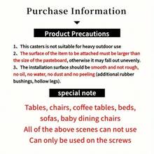 4 Pieces. Self-Adhesive Or Screw Dual-Purpose Rotating Casters With Brakes, Easy To Move And Stable. Suitable For Trolleys, Storage Racks, Shelves And Cabinets. - Black (4-pack) - View 4