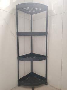 3/4/5层三角形塑料转角浴室收纳推车，带4个轮子，节省空间。也可作为礼品赠送。可用于角落、厨房、客厅、浴室、酒店、阳台、玄关等场所，存放洗发水、洗面奶、面膜和其他美容产品。 - 彩色 - 查看 16