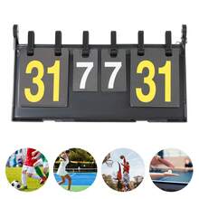 4-Digit Portable Flip Scoreboard, Multi-Function Scoreboard 15.3*8.3*8.3in For Ultimate Tennis, Basketball, Baseball, Softball, Volleyball, Football - Black - View 1