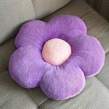 1pc Cute Sunflower Throw Pillow Cushion Backrest Sofa Pad Car Backrest Bay Window Decor Living Room Floor Mat - Multicolored - View 15