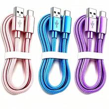 3入 USB Type C 快充線，USB-A 轉 Type-C 快充數據線（3.3ft/6.6ft/10ft 尼龍編織線），適用 Android 手機充電，相容三星及其他 Android 手機與設備，適合室內/戶外/旅行與車內環境，粉色/紫色 - 3pcs粉+藍+紫 - 查看 9