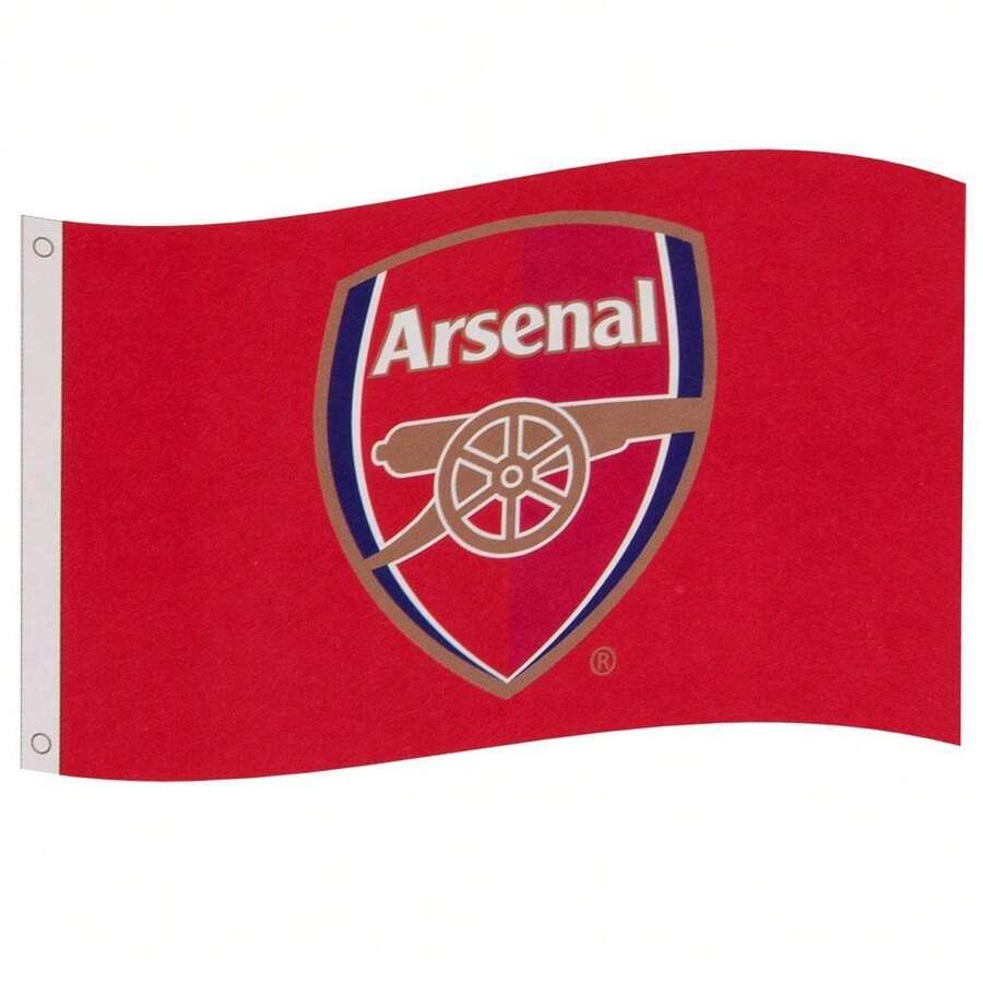Arsenal FC Core Crest Flag - Red - View 1