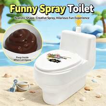 Creative Mini Water Spray Toilet Prank Toy, Refillable Water Spraying Gag Prop, Portable Pocket Entertainment Funny Gift, Suitable For All Ages Holiday Pranks And Play - Multicolor - View 3