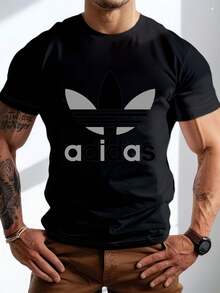 Men's Pure Cotton Casual Short-Sleeve T-Shirt Summer Breathable Everyday Basic Tee - 黑色 - 查看 10
