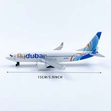 Dubai Airlines Airplane Model, Die-Cast Alloy Model Aircraft, Suitable For Desktop Decoration, Collection And Aviation Model Enthusiasts - White - View 2
