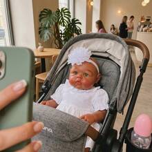 18 Inch Chocolate Skin Silicone Reborn Baby Girl Doll Handmade Baby Newborn Baby Doll Toy(Anatomically Accurate) - Silicone Doll - View 3