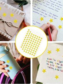 300/600/1200pcs Gold Star Stickers, Reward Gold Star Stickers, Foil Star Stickers, School Planner Small Star Stickers, Behavior Tracking Chart, Classroom Teacher Supplies, DIY Sticker Decoration Props - Gold - View 2