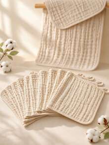 CN. 24 Pcs/12Pcs Muslin Burp Cloths For Baby - Ultra-Soft 100% Cotton Baby Washcloths - Large 20'' By 10'' Super Absorbent Milk Spit Up Rags - Multicolor - View 6