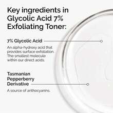 7% Glycolic Acid Facial Exfoliating Toner, Clears Skin, Shrinks Pores, Brightens Complexion, Gentle Formula, Suitable For Daily Use - 7% Glycolic Acid - View 3