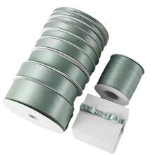 10 Yards/Roll Avocado Green Satin Ribbon, 0.6-5cm Multiple Widths Dense Single-Sided Woven Ribbon, Suitable For DIY Bow Making, Party Decoration And Other Ribbon Craft Materials - Multiple Specifications - View 4