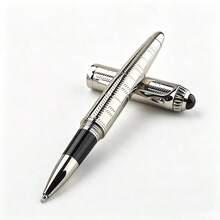 Luxury Engraved Metal Rollerball Pen Business Silver Signature Ballpoint Pen Office Writing Gift Pen - 148D - View 3