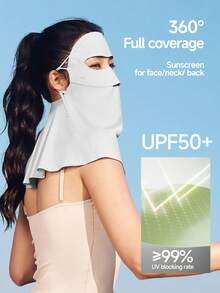 Beneunder Lightweight Seamless Neck-Covering Sun-Protective Mask AL207 - Light Grey - View 5