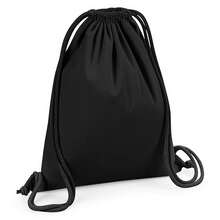 Westford Mill Organic Premium Cotton Gym Sack - Black - View 1