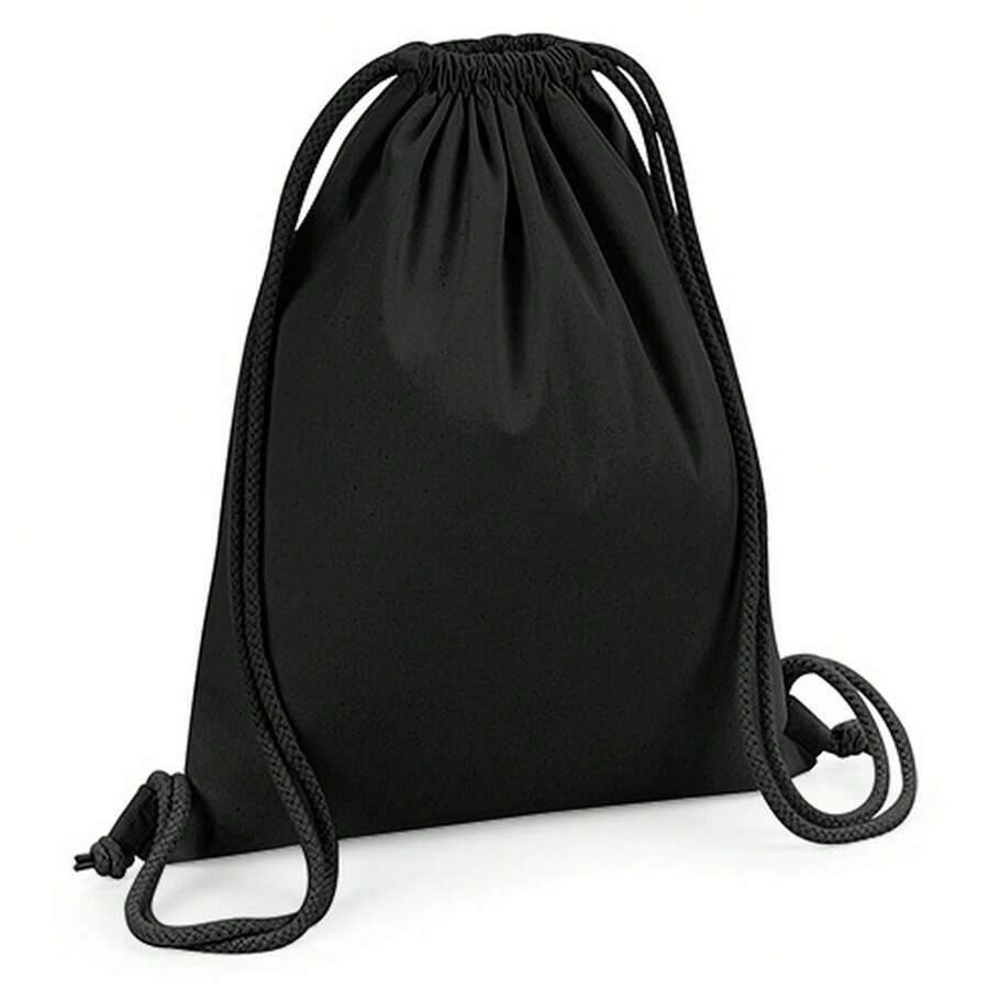 Westford Mill Organic Premium Cotton Gym Sack - Black - View 1