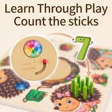 Children's Rotating Hedgehog Game Toy, Color & Number Matching Interactive Educational Toy, Math Enlightenment Home Learning Toy, Kids Birthday Gift Christmas Gift - Multicolor - View 5