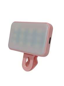 NEXOSYNTH Lampu Selfie LED dengan Suhu Warna yang Dapat Diatur 3 Tingkat, Lampu Selfie Ponsel Isi Ulang, Pencahayaan Konferensi Video Komputer, Lampu Mini Portabel - Berwarna merah muda - View 9