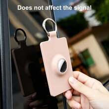 2 Packs Card Holder With Slot Compatible With AirTag, Soft Silicone Key Card Protective Case For Y S X Cybertruck, With Keychain For Card Storage - View 4