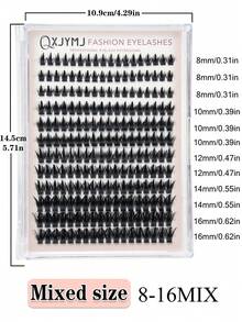 216 Bundles Faux Mink Eyelash Clusters, D Curl Mixed Length Design For Natural Voluminous Look, Reusable, Suitable For Daily Wear, Wedding, Cosplay, Christmas And Other Occasions, False Eyelashes, Eyelash Clusters - D - View 6