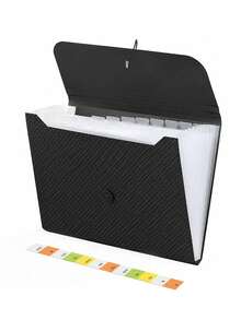 A4 Expanding File Folder, 13-Pocket Accordion File Organizer With Color Labels, Plastic Document Storage Expanding Bag, Suitable For School, Office And Home, Back To School Season - Single Piece - View 9