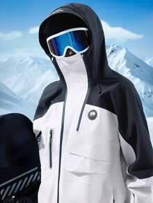 CAMEL CROWN Women's Hardshell Jacket Waterproof Windproof Rain Jacket, Lightweight Hooded Outdoor Shell Coat For Hiking, Camping, Trekking And Skiing - Yadan White Phantom Black - View 7
