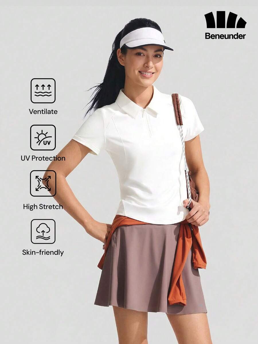 Kemeja Polo Luar Ruangan Wanita Beneunder Pendingin Cepat Kering CC003 - Putih - View 1