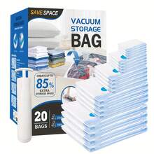 4/8/20/30 件装真空储物袋，用于棉被和毯子的节省空间压缩袋，密封衣物收纳，手动泵附带夹子万圣节装饰万圣节服装秋季装饰节日装饰卧室、收纳袋、收纳袋、家居收纳、女式白色 T 恤、女式黑色裤子、女士冬装、连衣裙、女士冬装、优雅女装、女士白衬衫、长袖、女士白色连体裤、女士春季连衣裙、女士春季服装、春季、春季服装、极简主义、夏季上衣 - 無色 - 查看 11