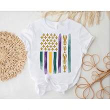 Mardi Gras Shirt,USA Flag Mardi Gras Festival Sweatshirt,Crawfish Shirt, Fat Tuesday Shirt, New Orleans Shirt , Mardi Gras Carnival Shirt, - White - View 7