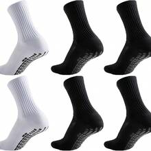 1/2/3/4/5/6/8/10 Pairs Men's Non-Slip Rubber Sole Football Socks, Sports Socks - Multicolor - View 2
