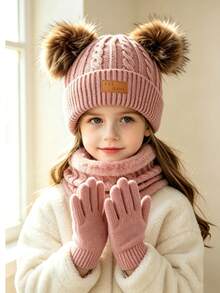 1 Set Knitted Wool Hat Set - Multicolor - View 6