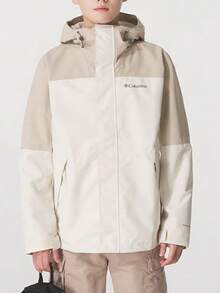 Columbia New Men's Outdoor Casual Sports Hiking Climbing Waterproof Windproof Softshell Jacket - Off-white/Apricot - View 3