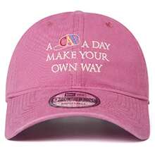 New Era Summer Classic Vintage Embroidered Curved Brim Baseball Cap Unisex Versatile Sun Hat - One Size 56-62CM - Style No. 14384974 - Pink - View 2