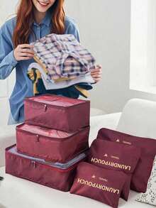 6pcs/Set Foldable Clothes Storage Bags With Handles, Large Capacity Quilt Blanket Clothing Storage Bags, Suitcase Compression Packing Bags, Bed Under Dorm Moving Seasonal Storage Organizer, Back To School College Dorm Essentials, Christmas Seasonal Home Storage Multi-Size Combination, Suitable For Multiple Scenarios - Multicolor - View 5