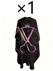 1pc Barber Cape Apron, Scissors And Comb Pattern, Suitable For Barbershop, Home And Beauty Salon - Multicolor - View 11