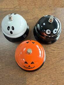 3pcs Halloween Cartoon Bell Decor, Suitable For Desktop Daily Display And Car Accessories, Perfect For Halloween Home Decor, Halloween Party Decoration, Halloween Gifts, Halloween Table Decoration, Halloween Room Decoration - One Size Fits All - View 2