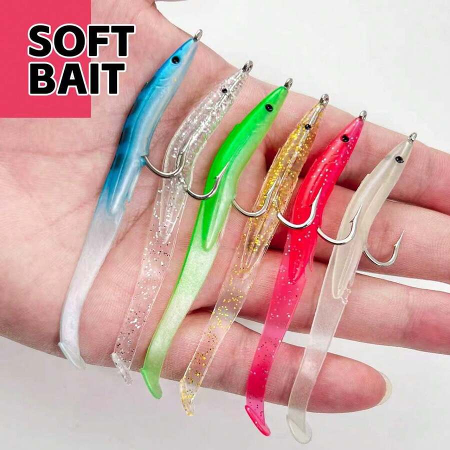 Fishing Soft Baits Multi-Color Options, Multi-Piece Set Lure Fishing Bait, Realistic Loach Shape And Swimming Action, Slow Sinking, Suitable For Boat And Shore Fishing - Multicolor - View 1